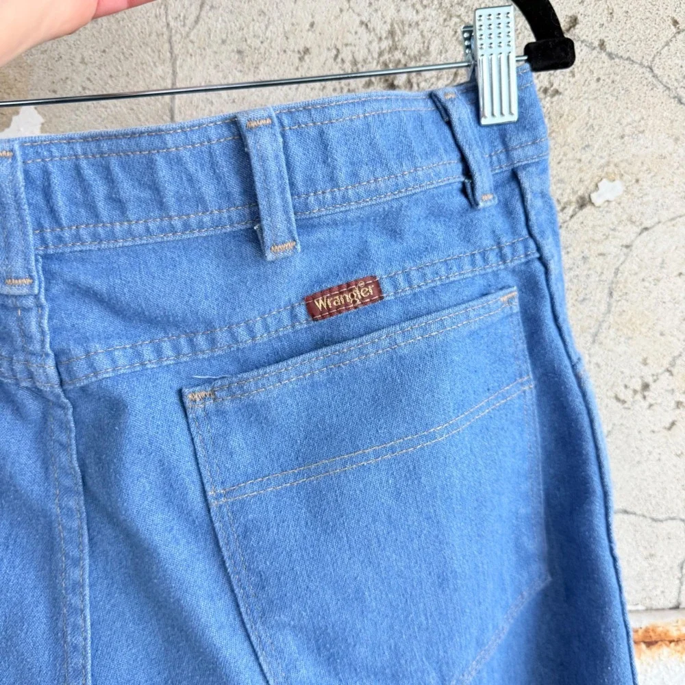 Vtg 70s Wrangler Jeans Western Rancher Pants Made in USA Blue Trousers 36 x‎ 29